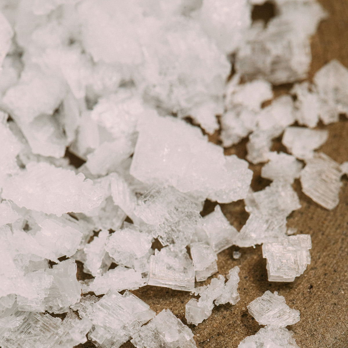 Close-up of salt on a surface